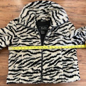 Terry Lewis Classic Luxuries Faux Fur Tiger Crop Cocktail Coat